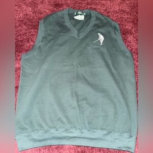 Men's V-Neck Sweater Vest in Charcoal